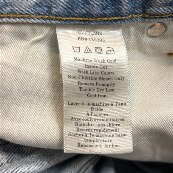 Everlane Straight Leg Jeans Rigid Way High 100% Organic Cotton Sz 29 - Picture 14 of 15